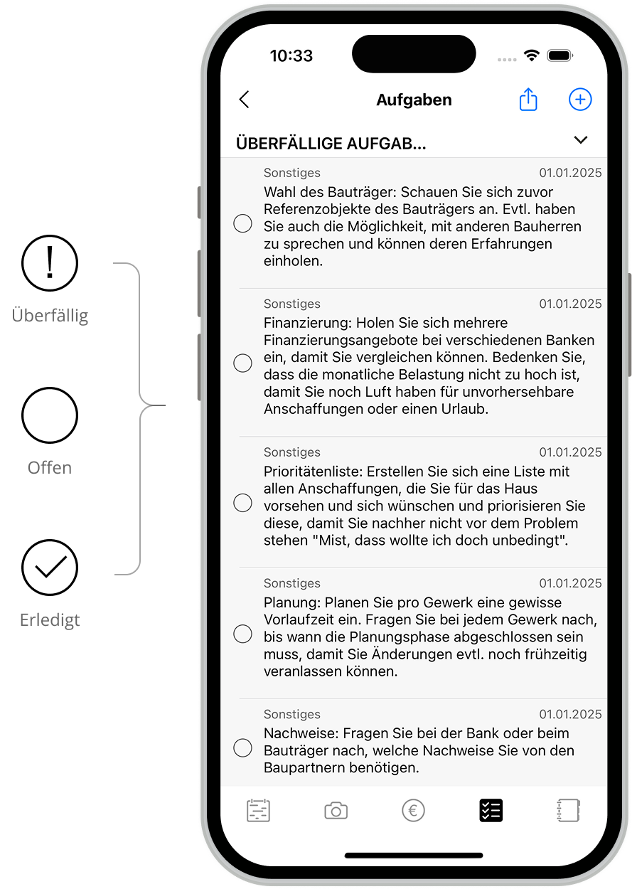 Tasks screenshot